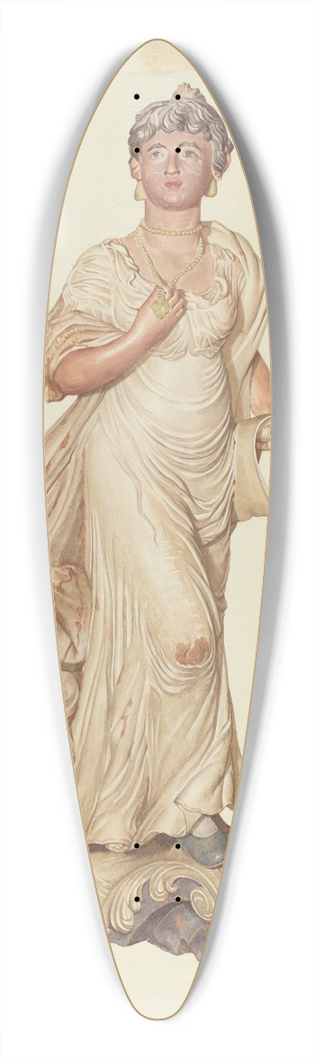 Elizabeth Moutal - Figurehead from the Sloop Postmaster 39.3 inch art pintail longboard deck