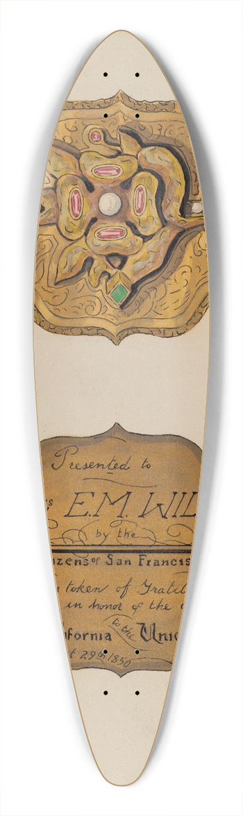 Ellen Duncan - Brooch 39.3 inch art pintail longboard deck