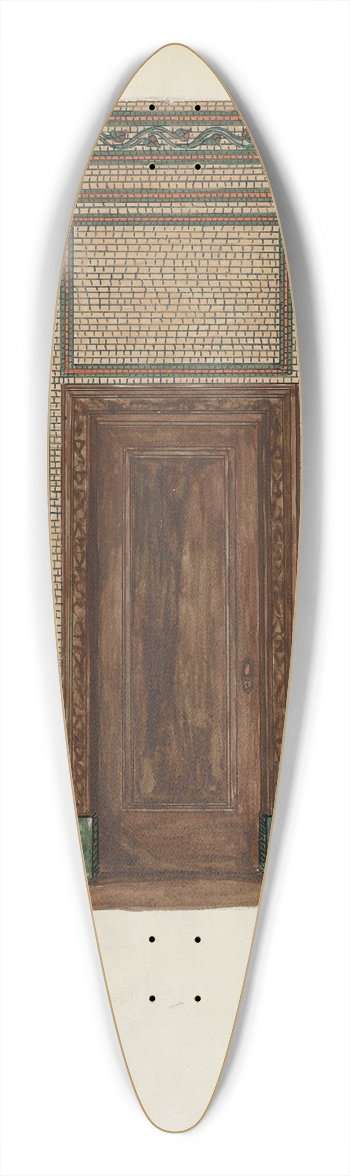 Ellen Duncan - Marble Mosaic Wall 39.3 inch art pintail longboard deck