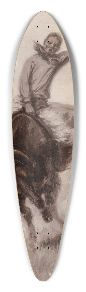 Elling William Gollings - Riding a Bull 39.3 inch art pintail longboard deck