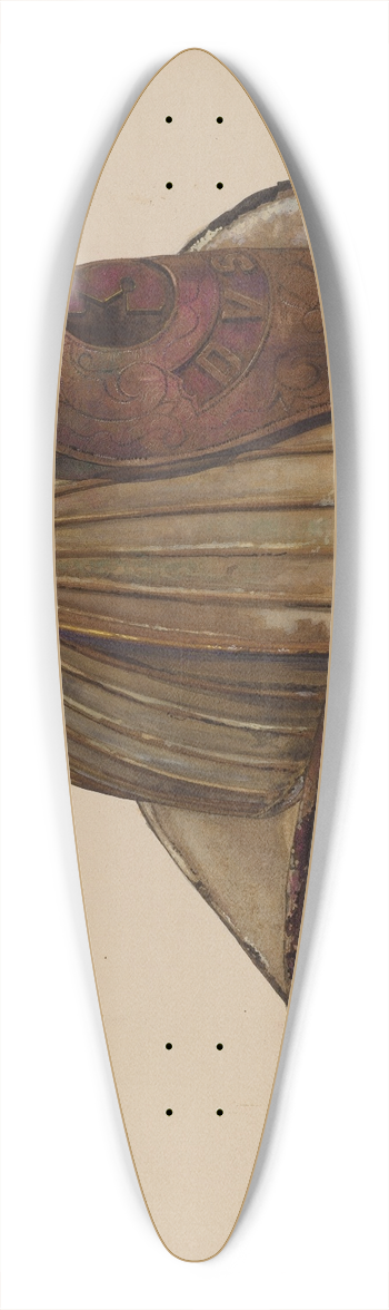 Elmer G. Anderson - Firemans Helmet 39.3 inch art pintail longboard deck