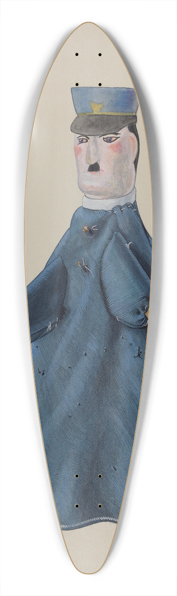 Elmer Weise - Hand Puppet  Policeman 39.3 inch art pintail longboard deck