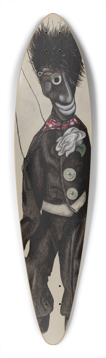 Elmer Weise - Minstrel Marionette 39.3 inch art pintail longboard deck