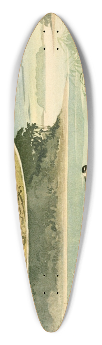 Emil August Gldi - Massaricos e Massarices 39.3 inch art pintail longboard deck