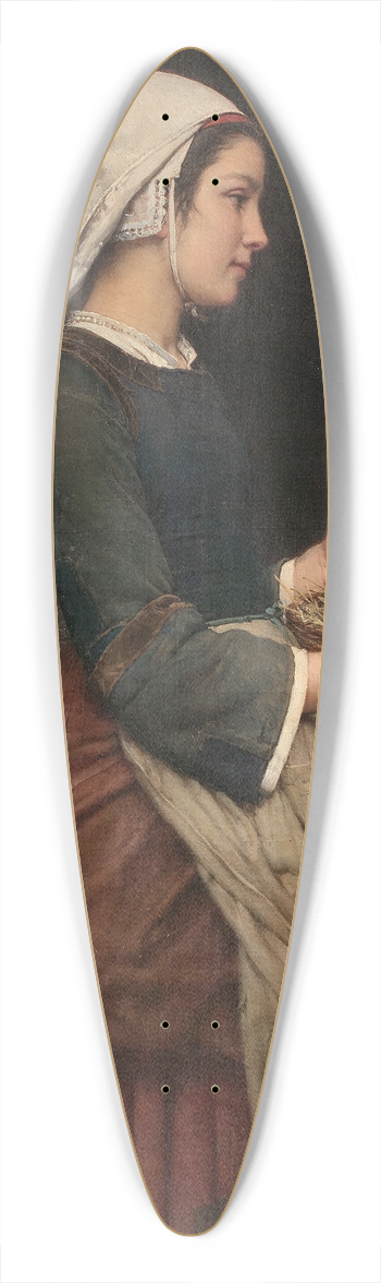 Emile-Auguste Hublin - Le panier de pommes 39.3 inch art pintail longboard deck