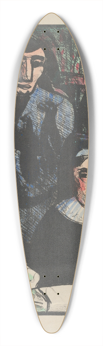 Emile Bernard - The Old Woman from Berkeley 39.3 inch art pintail longboard deck