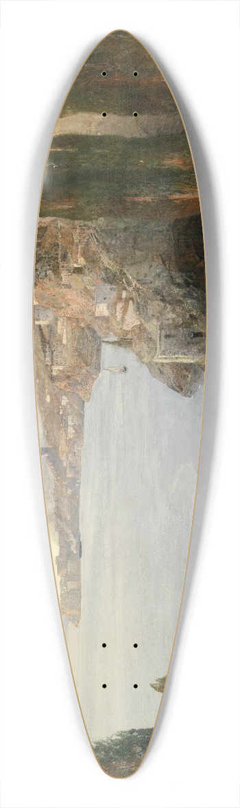Emil Jakob Schindler - Blick auf Ragusa 39.3 inch art pintail longboard deck