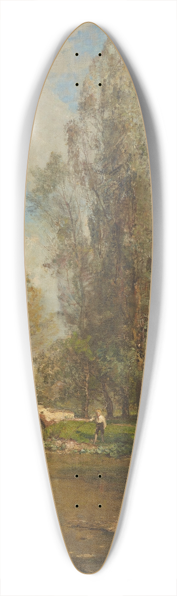 Emil Jakob Schindler - Hackinger Au 39.3 inch art pintail longboard deck