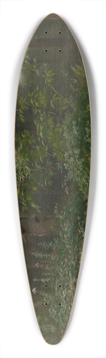 Emil Lugo - Waldwiese mit Stauden und Struchern 39.3 inch art pintail longboard deck