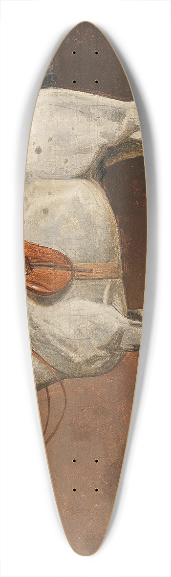 Emil Volkers - A White Horse in the Stable 39.3 inch art pintail longboard deck