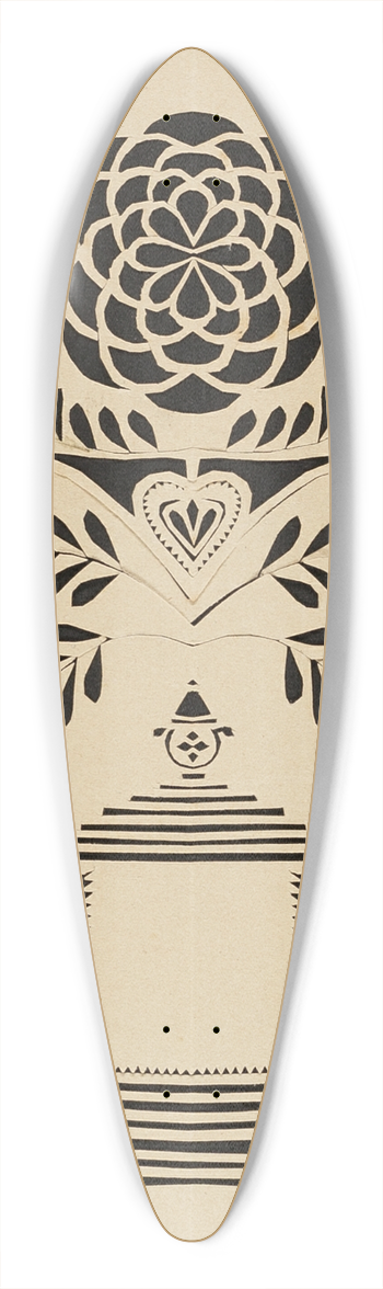 Emily Wilcox - A Condolence Card 39.3 inch art pintail longboard deck