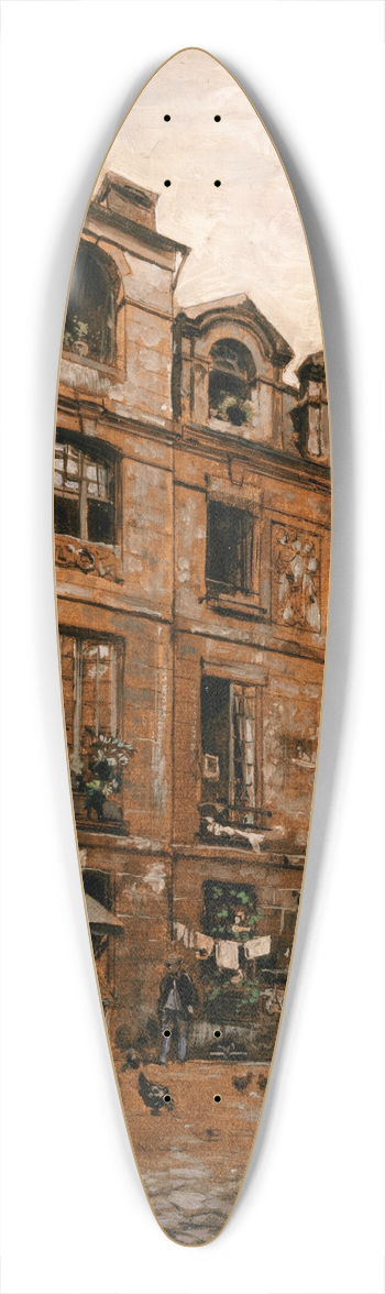 Emmanuel Lansyer - La Cour de lhtel dit Colbert, rue de lHtel Colbert 39.3 inch art pintail longboard deck