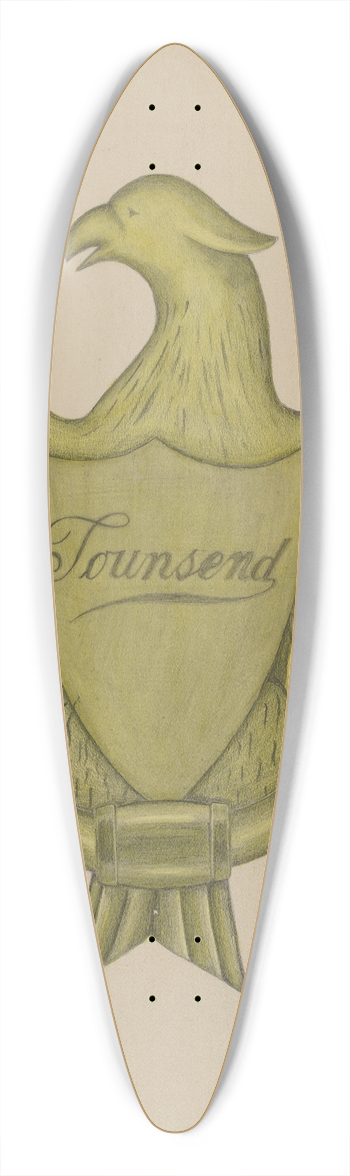 E.N. Dunne - Door Knocker 39.3 inch art pintail longboard deck