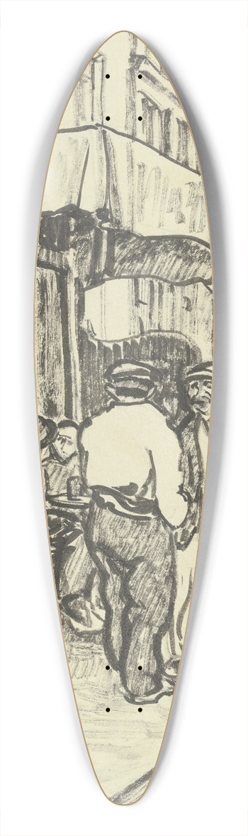 Engelbert Gminska - Caf in Marseille 39.3 inch art pintail longboard deck