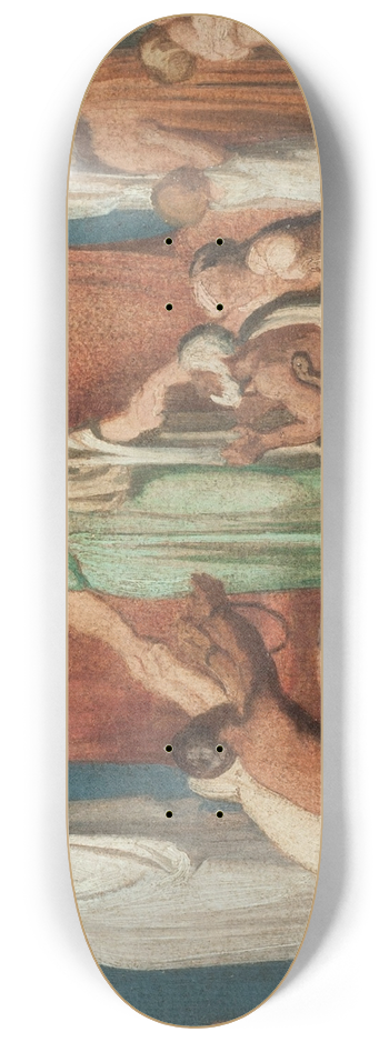 Jean-Hippolyte Flandrin - Esquisse pour lglise Saint-Vincent-de-Paul; Les trois Vertus thologales 8.25 inch art skate deck