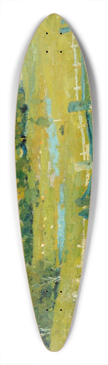 E Phillips Fox - Heidelberg 39.3 inch art pintail longboard deck