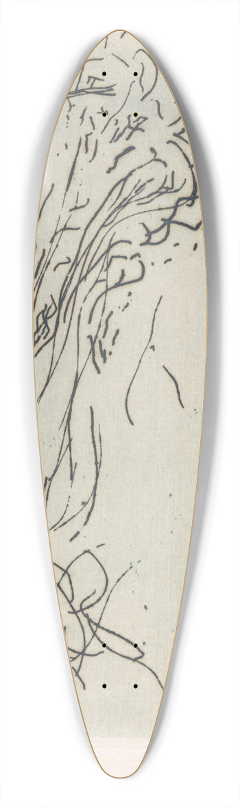Erich Wichmann - Geabstraheerd bosgezicht 39.3 inch art pintail longboard deck