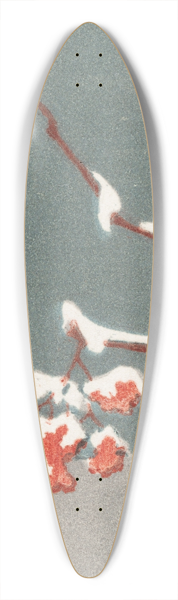 Eric O. W. Ehrstrm - Cluster of Rowanberries with Snow 39.3 inch art pintail longboard deck