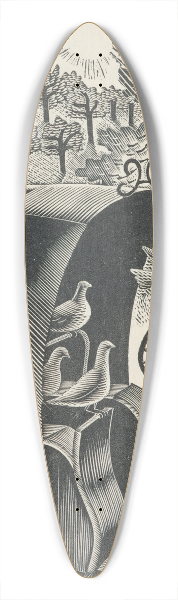 Eric Ravilious - The hansom cab 39.3 inch art pintail longboard deck