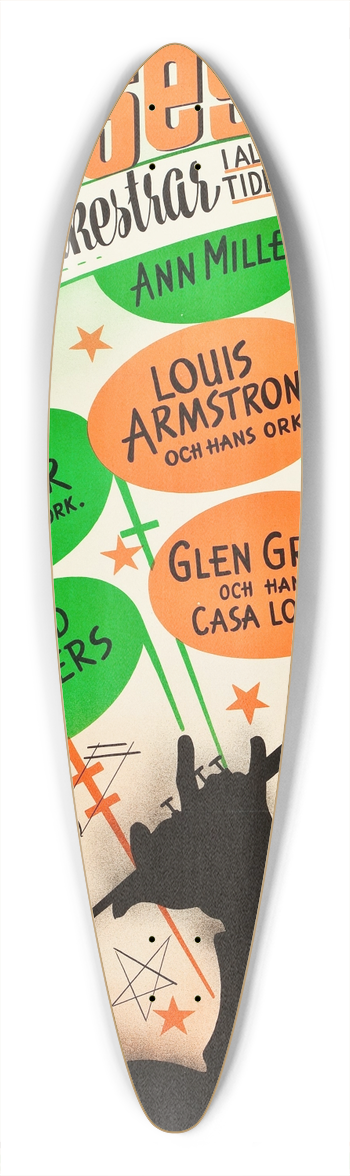 Eric Rohman - Jam Session 39.3 inch art pintail longboard deck