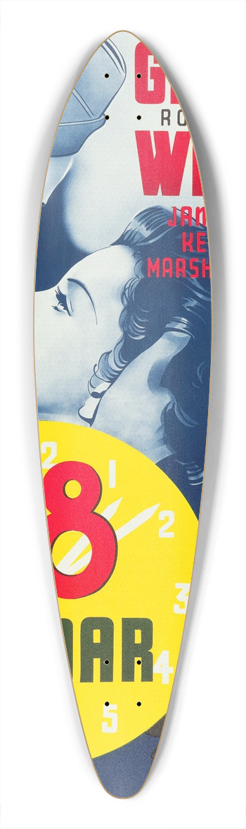 Eric Rohman - The Clock 39.3 inch art pintail longboard deck