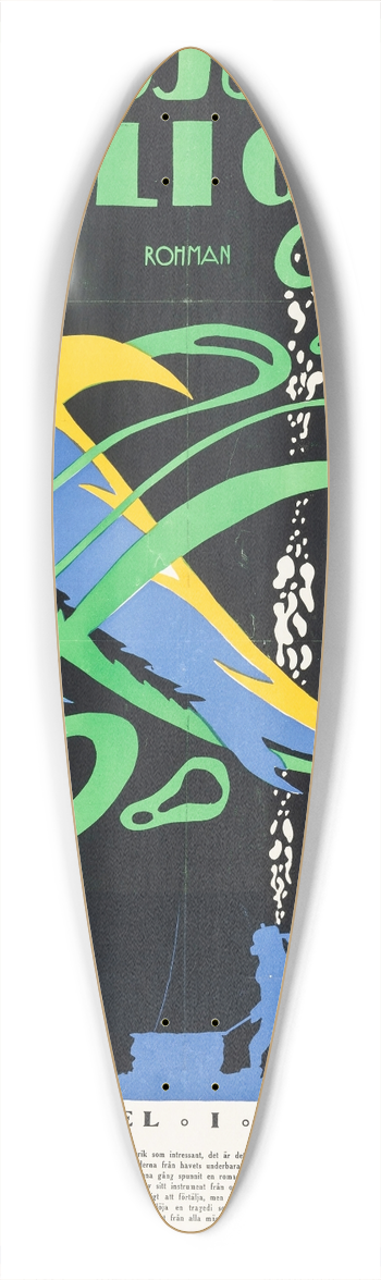 Eric Rohman - The Submarine Eye 39.3 inch art pintail longboard deck