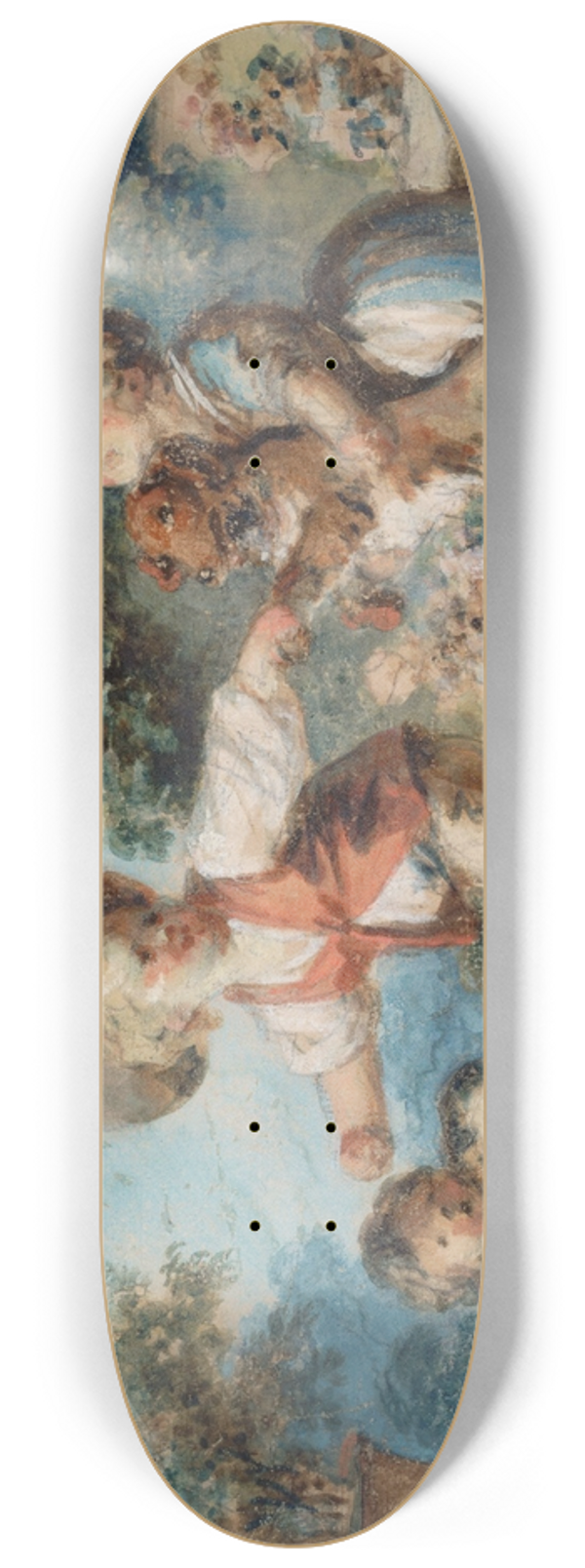 Jean-Honor Fragonard - Enfants jouant avec deux chiens 8.25 inch art skate deck