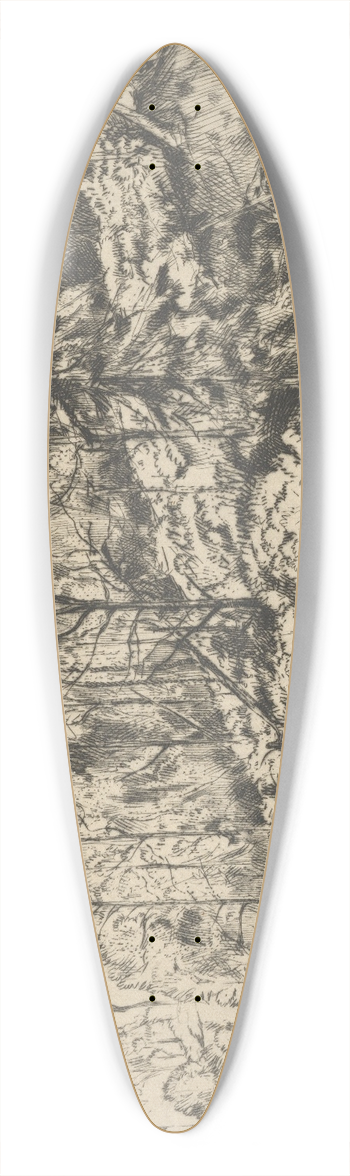 Ernest Haskell - Autumnal Point 39.3 inch art pintail longboard deck