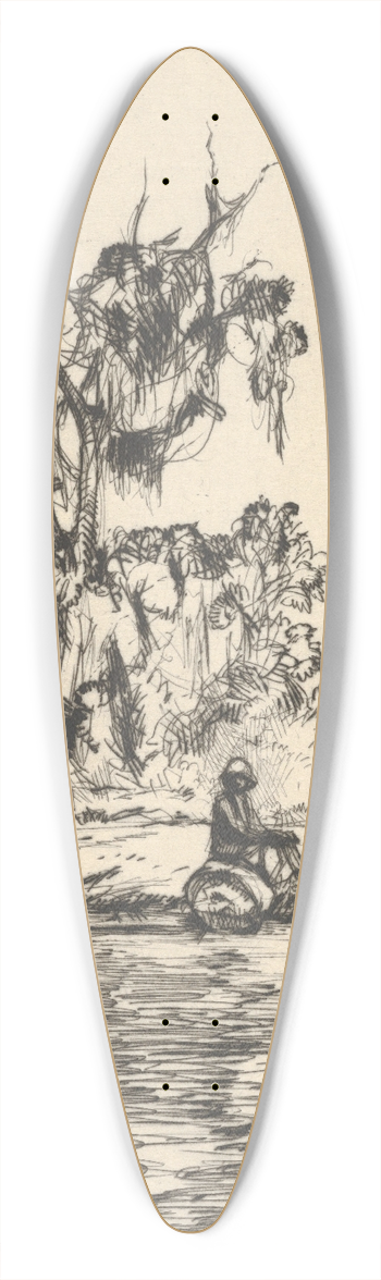 Ernest Haskell - Negress and the Buzzards 39.3 inch art pintail longboard deck