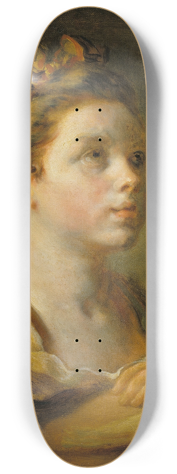 Jean-Honor Fragonard - Girl reading a book 8.25 inch art skate deck