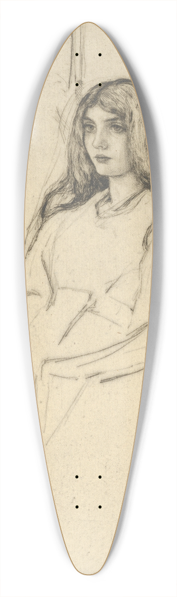 Ernest Haskell - Ruby 39.3 inch art pintail longboard deck