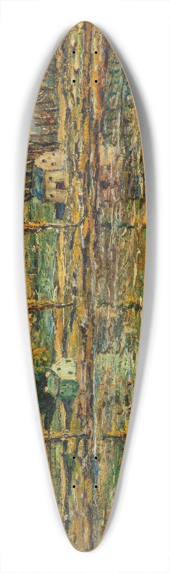 Ernest Lawson - Sunlight on the Harlem River 39.3 inch art pintail longboard deck