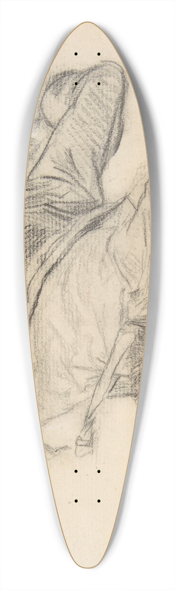 Ernest Meissonier - Dead Man 39.3 inch art pintail longboard deck