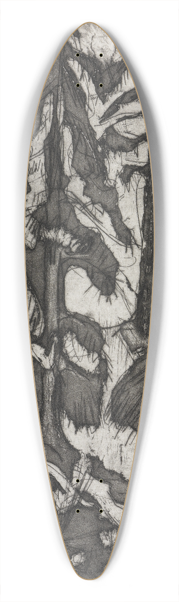 Ernst Ludwig Kirchner - Bergwald 39.3 inch art pintail longboard deck