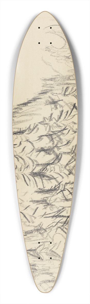 Ernst Ludwig Kirchner - Bewaldeter Hgel 39.3 inch art pintail longboard deck