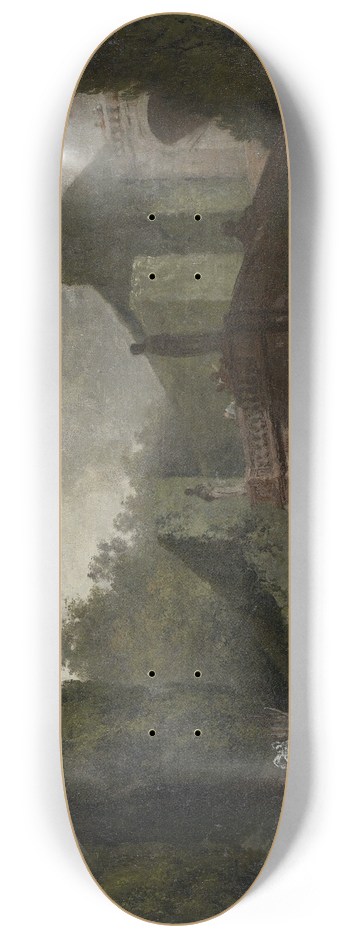 Jean-Honor Fragonard - The Grand Staircase of the Villa dEste at Tivoli 8.25 inch art skate deck