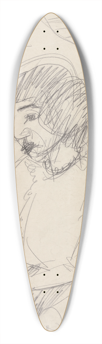 Ernst Ludwig Kirchner - Bildnis einer Frau im Sessel 39.3 inch art pintail longboard deck