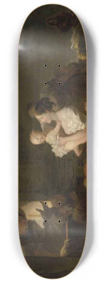 Jean-Honor Fragonard - The Happy Family 8.25 inch art skate deck