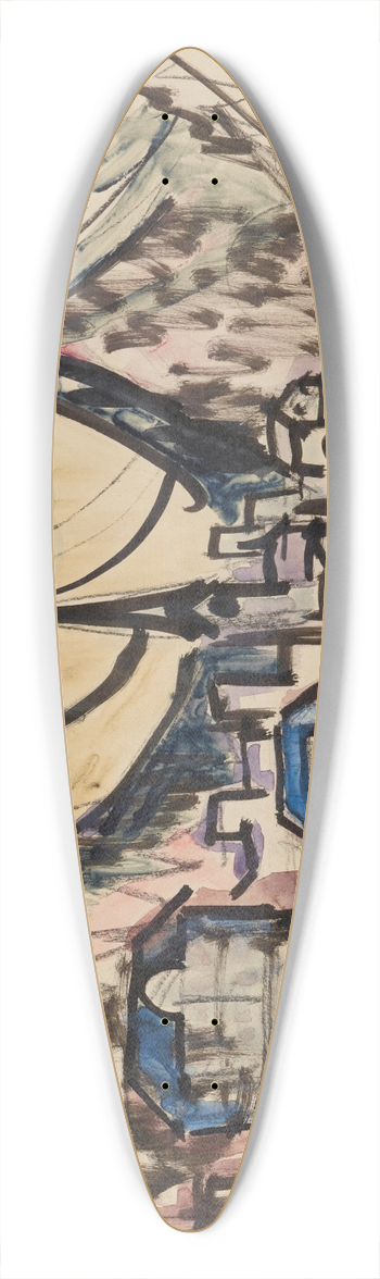 Ernst Ludwig Kirchner - Davos im Winter 39.3 inch art pintail longboard deck