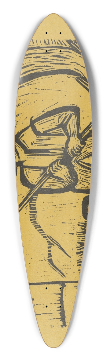 Ernst Ludwig Kirchner - Der Angler 39.3 inch art pintail longboard deck