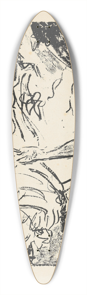 Ernst Ludwig Kirchner - Graphik besehendes Mdchen 39.3 inch art pintail longboard deck