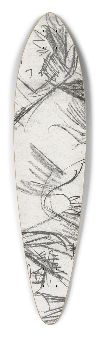 Ernst Ludwig Kirchner - Grazing cow 39.3 inch art pintail longboard deck