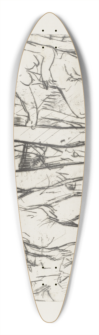 Ernst Ludwig Kirchner - Im Walde spielende Mdchen 39.3 inch art pintail longboard deck