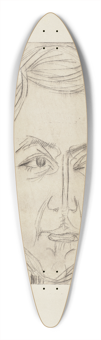 Ernst Ludwig Kirchner - Kopf eines jungen Mannes (Dr. Hans Btow) 39.3 inch art pintail longboard deck