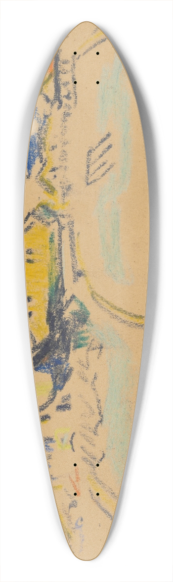 Ernst Ludwig Kirchner - Landschaft bei Dresden 39.3 inch art pintail longboard deck