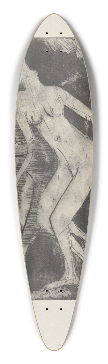Ernst Ludwig Kirchner - Laufende Mdchen im Walde 39.3 inch art pintail longboard deck