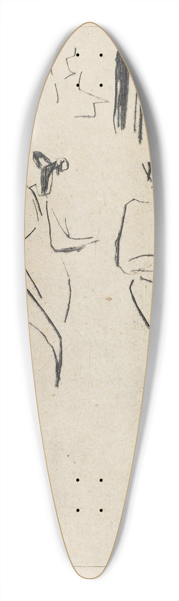 Ernst Ludwig Kirchner - Moritzburger Badende im Gestrpp 39.3 inch art pintail longboard deck