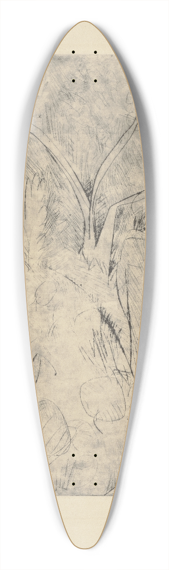 Ernst Ludwig Kirchner - Paar, im Garten gehend 39.3 inch art pintail longboard deck