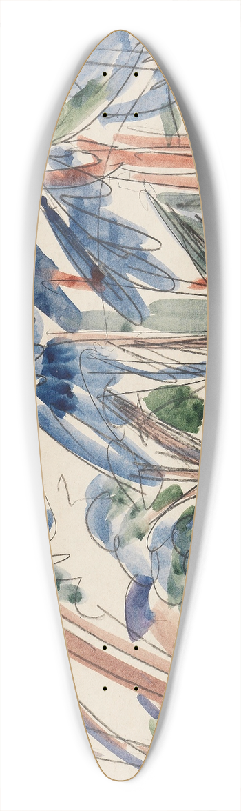 Ernst Ludwig Kirchner - Sanddnen unter Bumen 39.3 inch art pintail longboard deck