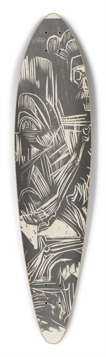Ernst Ludwig Kirchner - Self-Portrait with Dancing Death 39.3 inch art pintail longboard deck